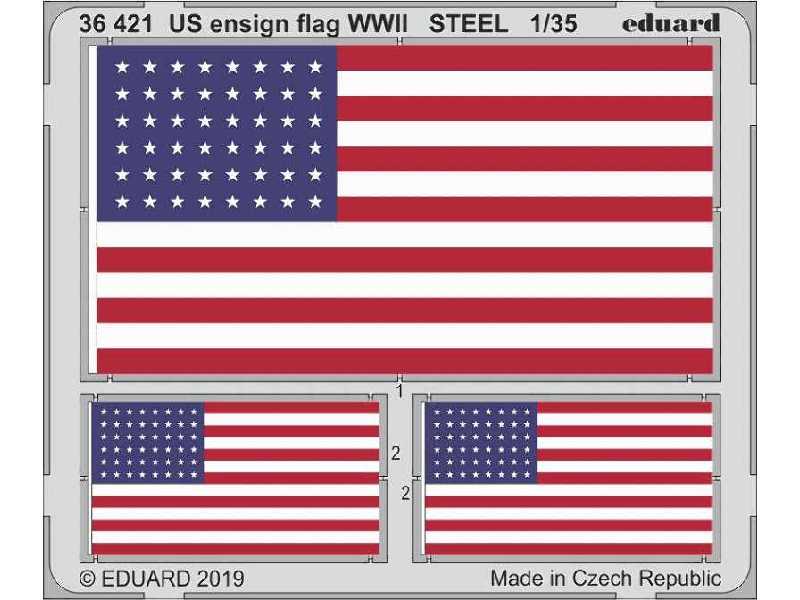 US ensign flag WWII STEEL 1/35 - image 1 US ensign flag WWII STEEL 1/35 - image 1