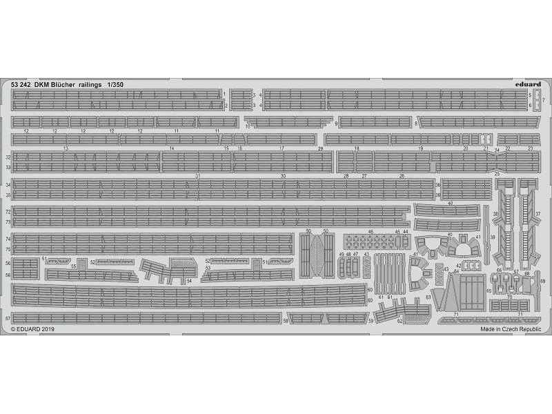 DKM Blücher railings 1/350 - Trumpeter - image 1