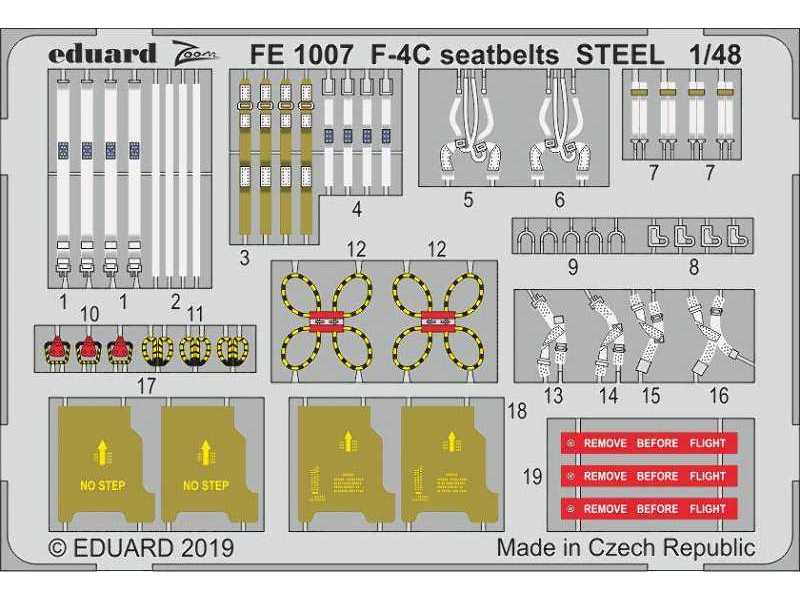 F-4C seatbelts STEEL 1/48 - image 1