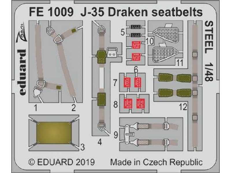 J-35 Draken seatbelts STEEL 1/48 - image 1