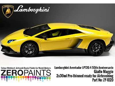 1020 Lamborghini Aventador Lp720-4 50th Anniversario 50° Giallo  - image 2