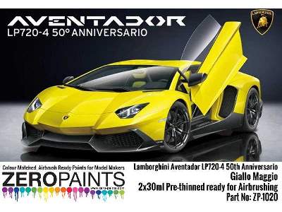 1020 Lamborghini Aventador Lp720-4 50th Anniversario 50° Giallo  - image 4