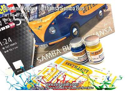 1387 Lufthasa Samba Bus - Blue And Yellow Set - image 1