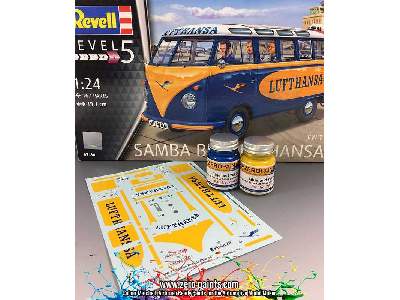 1387 Lufthasa Samba Bus - Blue And Yellow Set - image 2