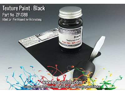 1388 Black Textured Paint (Engines, Interiors Etc) - image 1