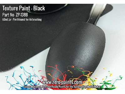 1388 Black Textured Paint (Engines, Interiors Etc) - image 2