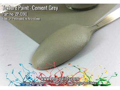 1390 Cement Grey Textured Paint (Engines, Interiors Etc) - image 2