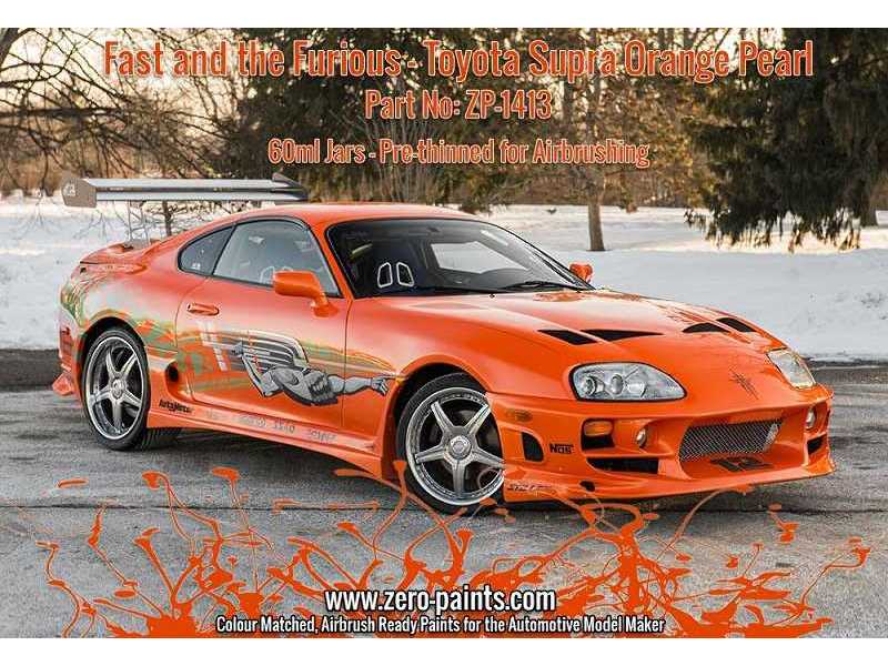 1413 Fast Furious Toyota Supra Orange - image 1