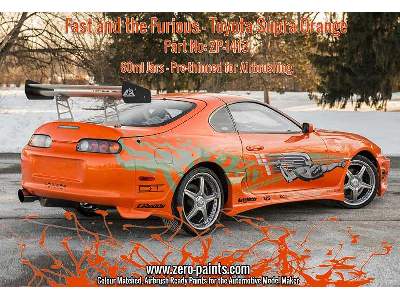 1413 Fast Furious Toyota Supra Orange - image 2