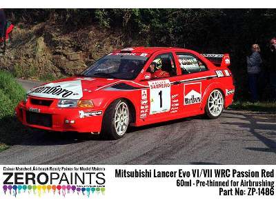 1486 Mitsubishi Lancer Evo Vi Wrc Passion Red - image 4