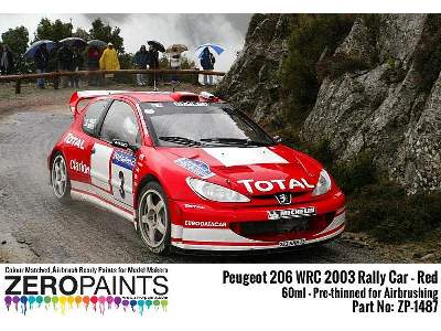 1487 Peugeot 206 Wrc 2003 Rally Red - image 1