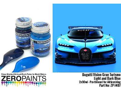 1497 Bugatti Vision Gran Turismo - Light And Dark Blue Set - image 1