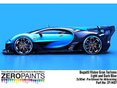 1497 Bugatti Vision Gran Turismo - Light And Dark Blue Set - image 2