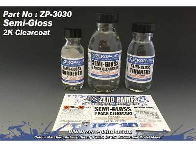 3031 Semi-gloss (Satin) 2 Pack Clearcoat 100ml (2k Urethane) - image 1