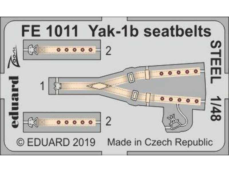 Yak-1b seatbelts STEEL 1/48 - Zvezda - image 1