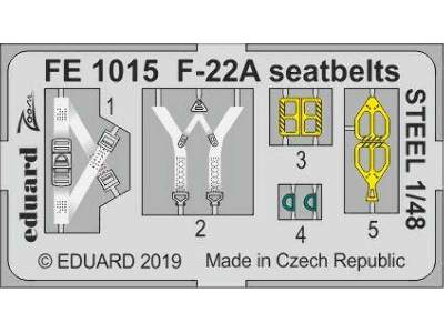 F-22A seatbelts STEEL 1/48 - image 1