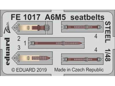 A6M5 seatbelts STEEL 1/48 - image 1