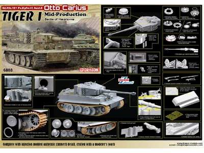 Tiger I Mid-Production w/Zimmerit Otto Carius Battle of Malinava - image 2