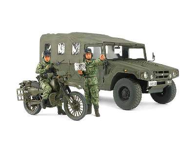 JGSDF Reconnaissance Motorcycle & High Mobility Vehicle Set - image 1