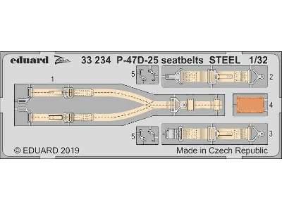 P-47D-25 seatbelts STEEL 1/32 - image 1