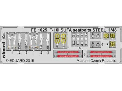 F-16I SUFA seatbelts STEEL 1/48 - image 1