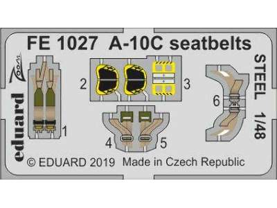 A-10C seatbelts STEEL 1/48 - image 1
