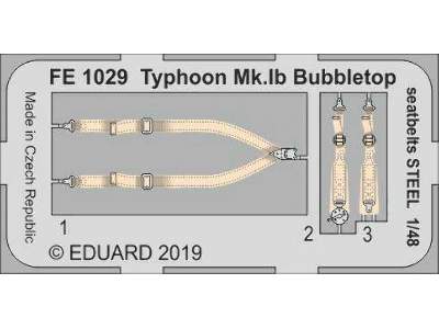 Typhoon Mk. Ib Bubbletop seatbelts STEEL 1/48 - image 1
