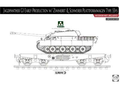 Jagdpanther G1 Early Prod. w/Zimmerit & Plattformwagen Type SSys - image 1