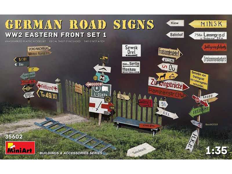 German Road Signs Ww2 (Eastern Front Set 1) - image 1 German Road Signs Ww2 (Eastern Front Set 1) - image 1