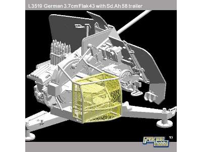 German 3.7cm FlaK43 with Sd.Ah.58 Trailer - image 2