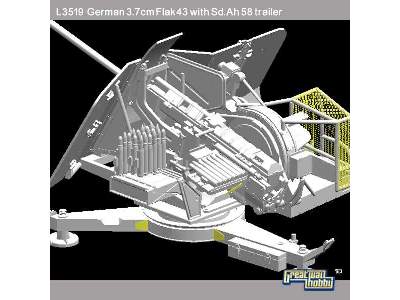 German 3.7cm FlaK43 with Sd.Ah.58 Trailer - image 3