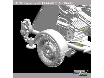 German 3.7cm FlaK43 with Sd.Ah.58 Trailer - image 4