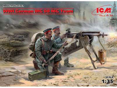 WWI German MG08 MG Team - 2 figures - image 1