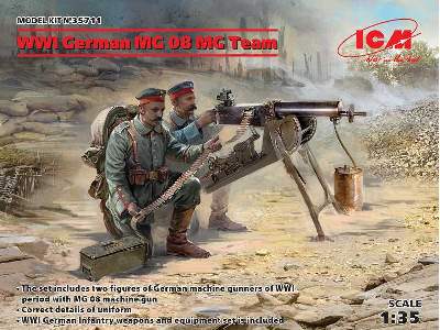 WWI German MG08 MG Team - 2 figures - image 13
