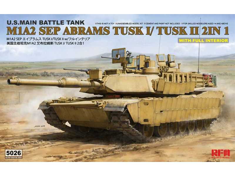M1A2 SEP Abrams TUSK I /TUSK II with full interior - image 1
