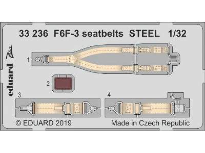 F6F-3 seatbelts STEEL 1/32 - image 1