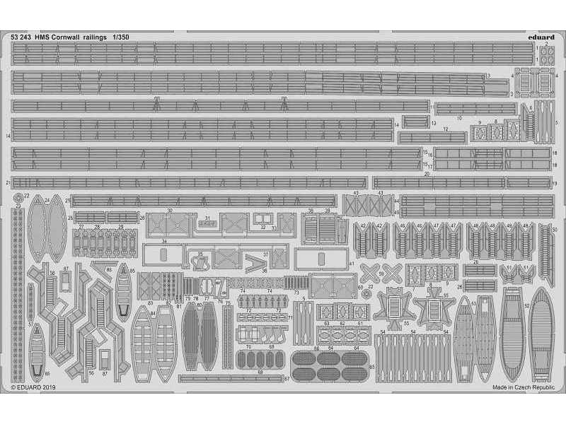 HMS Cornwall railings 1/350 - image 1