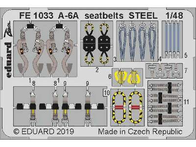 A-6A seatbelts STEEL 1/48 - image 1