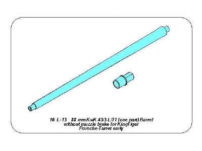 88 mm KwK 43/3 L/71 (one part) barrel for King Tiger Porsche - image 4