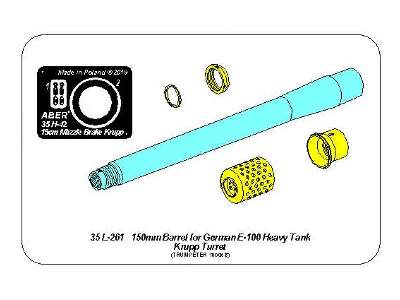 150mm Barrel with muzzle brake for German E-100 Krupp Turret - image 13