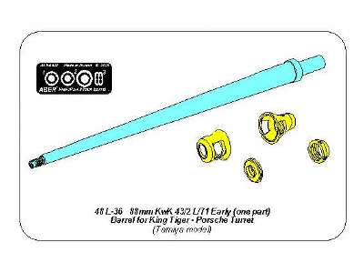 8.8cm Kw.K 43/2 L/71 (one part) gun for King Tiger Porsche Turm - image 12