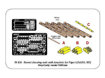 Barrel cleaning rods with brackets for Tiger I very early model  - image 13