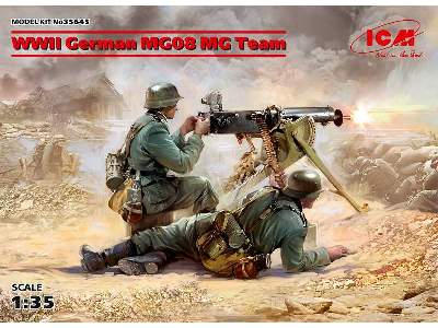 WWII German MG08 MG Team - 2 figures - image 1