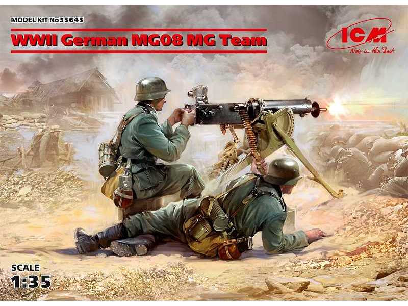 WWII German MG08 MG Team - 2 figures - image 1