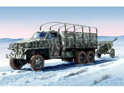 Lend-Lease US Truck Studebaker w/ ZiS-3 Gun - image 1