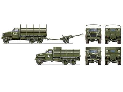 Lend-Lease US Truck Studebaker w/ ZiS-3 Gun - image 3