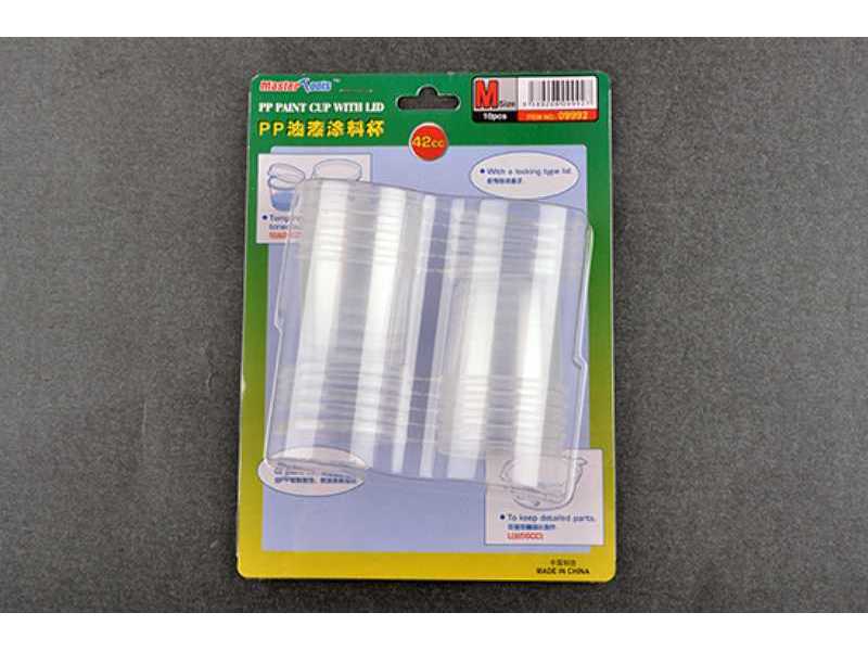 Pp Paint Cup With Lid M-size X 10pcs - image 1 Pp Paint Cup With Lid M-size X 10pcs - image 1