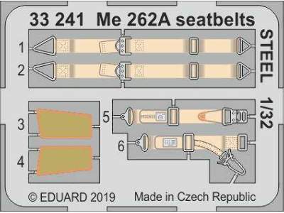 Me 262A seatbelts STEEL 1/32 - image 1