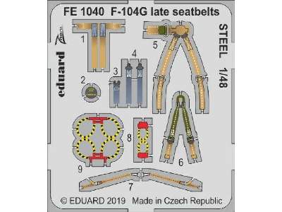 F-104G late seatbelts STEEL 1/48 - image 1