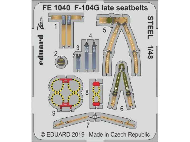 F-104G late seatbelts STEEL 1/48 - image 1